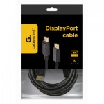 Огляд Кабель мультимедійний DisplayPort to DisplayPort 5.0m V1.2 Cablexpert (CC-DP2-5M): характеристики, відгуки, ціни.
