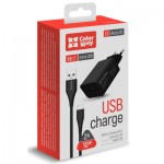 Огляд Зарядний пристрій ColorWay 1USB AUTO ID 2A (10W) black + cable micro USB (CW-CHS012CM-BK): характеристики, відгуки, ціни.