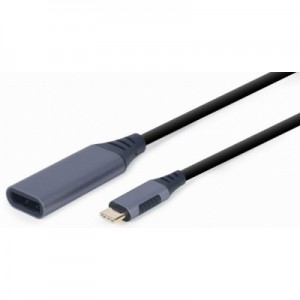 Огляд Перехідник USB-C to DisplayPort, 4К 60Hz Cablexpert (A-USB3C-DPF-01): характеристики, відгуки, ціни.