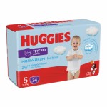 Огляд Підгузок Huggies Pants 5 Jumbo (12-17 кг) для хлопчиків 34 шт (5029053564289): характеристики, відгуки, ціни.