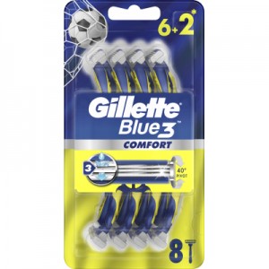 Огляд Бритва Gillette Blue 3 Comfort одноразова 8 шт. (7702018604319): характеристики, відгуки, ціни.