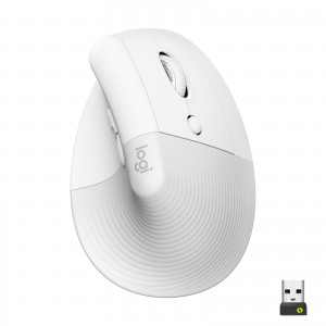 Огляд Мишка Logitech Lift Vertical Ergonomic Wireless/Bluetooth White (910-006475): характеристики, відгуки, ціни.