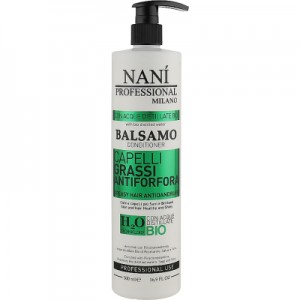 Огляд Кондиціонер для волосся Nani Professional Milano Antidandruff для схильного до жирності й лупи волосся 500 мл (8034055534144): характеристики, відгуки, ціни.
