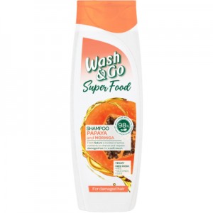 Огляд Шампунь Wash&Go Super Food з папаєю та морингою 400 мл (8008970053103): характеристики, відгуки, ціни.