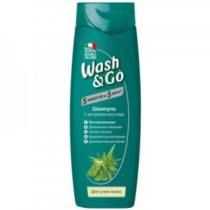 Огляд Шампунь Wash&Go для сухого волосся з екстрактом алое вера 200 мл (8008970042015): характеристики, відгуки, ціни.