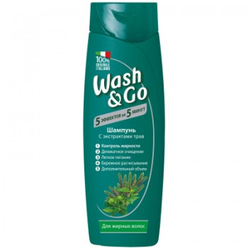 Шампунь Wash&Go з екстрактами трав для жирного волосся 400 мл (8008970042213)