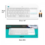 Огляд Клавіатура Logitech K400 Plus Touch Wireless UA White (920-007146): характеристики, відгуки, ціни.