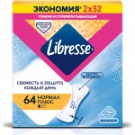 Огляд Щоденні прокладки Libresse Daily Fresh Plus Normal 64 шт. (7322540757187): характеристики, відгуки, ціни.