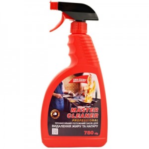 Огляд Спрей для чищення кухні San Clean Master Cleaner Professional для видалення жиру та нагару 750 г (4820003543856): характеристики, відгуки, ціни.