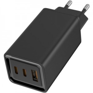Огляд Зарядний пристрій ColorWay GaN3 Pro Power Delivery (USB-A + 2 USB TYPE-C) (65W) (CW-CHS039PD-BK): характеристики, відгуки, ціни.