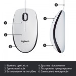 Огляд Мишка Logitech M100 USB White (910-006764): характеристики, відгуки, ціни.