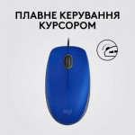 Огляд Мишка Logitech M110 Silent USB Blue (910-006758): характеристики, відгуки, ціни.