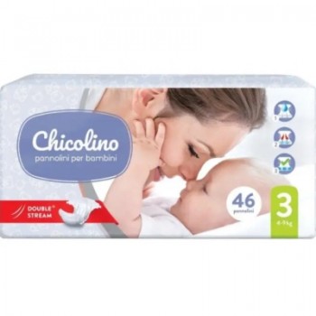 Підгузки Chicolino Middle Розмір 3 (4-9 кг) 46 шт (4823098410546)