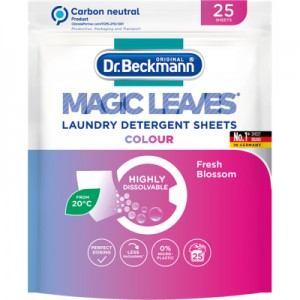 Огляд Серветки для прання Dr. Beckmann Magic Leaves для кольорових тканин 25 шт. (4008455585215): характеристики, відгуки, ціни.