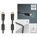 Огляд Кабель мультимедійний HDMI to HDMI 15.0m 4K Ethernet Gold Black Hama (00205010): характеристики, відгуки, ціни.