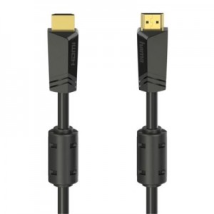 Кабель мультимедійний HDMI to HDMI 15.0m 4K Ethernet Gold Black Hama (00205010)