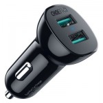 Огляд Зарядний пристрій Choetech car 2хUSB-A 36W QC black (C0051-BK): характеристики, відгуки, ціни.