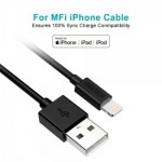 Огляд Дата кабель USB 2.0 AM to Lightning 1.8m 2.1A MFI Black Choetech (IP0027-BK): характеристики, відгуки, ціни.