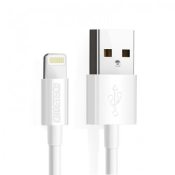 Дата кабель USB 2.0 AM to Lightning 1.8m 2.1A MFI White Choetech (IP0027-WH)