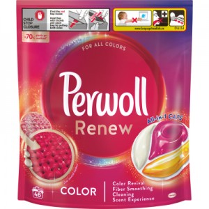 Огляд Капсули для прання Perwoll Renew Color для кольорових речей 46 шт. (9000101570588): характеристики, відгуки, ціни.