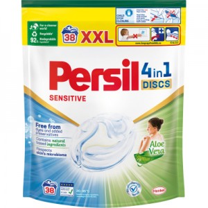 Огляд Капсули для прання Persil Discs Sensitive 38 шт. (9000101565287): характеристики, відгуки, ціни.