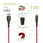 Огляд Дата кабель USB 2.0 AM to Lightning 1.2m CBRNYL1 Red Intaleo (1283126559471): характеристики, відгуки, ціни.
