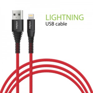 Дата кабель USB 2.0 AM to Lightning 1.2m CBRNYL1 Red Intaleo (1283126559471)