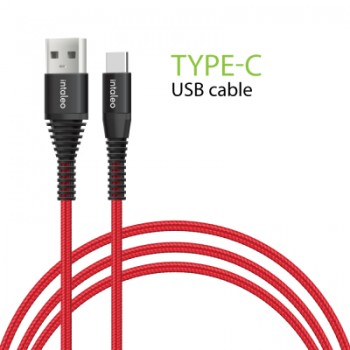 Дата кабель USB 2.0 AM to Type-C 1.2m CBRNYT1 Red Intaleo (1283126559464)