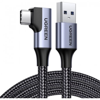 Дата кабель USB 3.0Type-C to Type-C 1.0m 60W US385 90-degree Black Ugreen (20299)