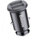 Огляд Зарядний пристрій Baseus Grain Car Charger USB-A Black (CCALL-ML01): характеристики, відгуки, ціни.