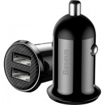 Огляд Зарядний пристрій Baseus Grain Pro Car Charger (Dual USB 4.8A ) USB Black (CCALLP-01): характеристики, відгуки, ціни.