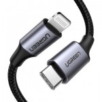 Огляд Дата кабель USB-C to Lightning 1.0m US304 MFI Black Ugreen (US304/60759): характеристики, відгуки, ціни.