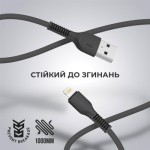 Огляд Дата кабель USB 2.0 AM to Lightning 1.0m AR88 2.4A black Armorstandart (ARM60009): характеристики, відгуки, ціни.