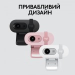 Огляд Веб-камера Logitech Brio 100 Full HD Graphite (960-001585): характеристики, відгуки, ціни.