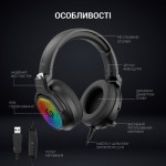 Огляд Навушники GamePro HS1300 RGB 7.1 Black (HS1300): характеристики, відгуки, ціни.