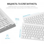 Огляд Клавіатура OfficePro SK985W Wireless/Bluetooth White (SK985W): характеристики, відгуки, ціни.