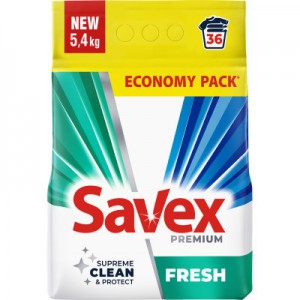 Пральний порошок Savex Premium Fresh 5.4 кг (3800024047954)