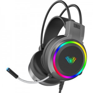 Огляд Навушники Aula S608 Wired Gaming Headset 3.5mm*2 + USB Black (6948391235509): характеристики, відгуки, ціни.