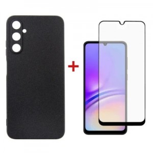 Чохол до мобільного телефона Dengos Kit for Samsung Galaxy A05s (A057) case + glass (Black) (DG-KM-09)