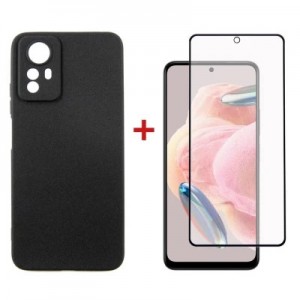 Чохол до мобільного телефона Dengos Kit for Xiaomi Redmi Note 12s case + glass (Black) (DG-KM-45)