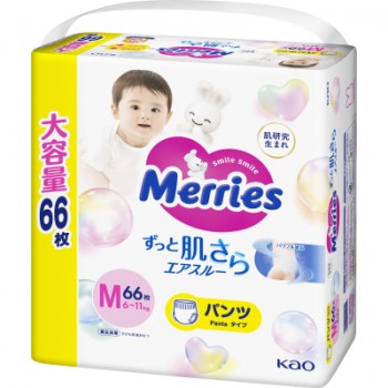 Підгузки Merries Трусики Ultra Jumbo М 6-11 кг 66 шт (4901301419019)