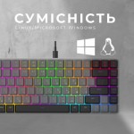 Огляд Клавіатура GamePro MK141R Red Swich Low Profile RGB USB Dark Gray (MK141R): характеристики, відгуки, ціни.