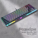 Огляд Клавіатура GamePro MK141R Red Swich Low Profile RGB USB Dark Gray (MK141R): характеристики, відгуки, ціни.