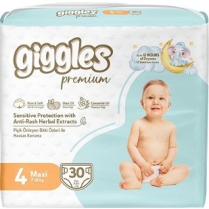 Підгузки Giggles Premium 4 Maxi 7-18 кг 30 шт (8680131206902)