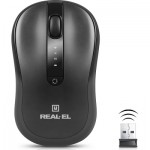 Огляд Мишка REAL-EL RM-450W Wireless/Bluetooth Black/Gray (EL123200046): характеристики, відгуки, ціни.