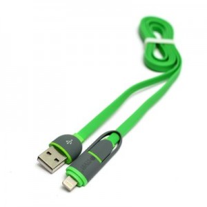 Огляд Дата кабель USB 2.0 AM to Lightning + Micro 5P 1.0m PowerPlant (KD00AS1291): характеристики, відгуки, ціни.