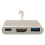 Огляд Перехідник USB C-Type - HDMI/USB PowerPlant (KD00AS1306): характеристики, відгуки, ціни.