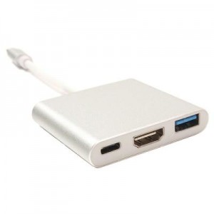 Огляд Перехідник USB C-Type - HDMI/USB PowerPlant (KD00AS1306): характеристики, відгуки, ціни.
