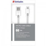 Огляд Дата кабель USB 2.0 AM to Micro 5P 1.0m silver Verbatim (48862): характеристики, відгуки, ціни.