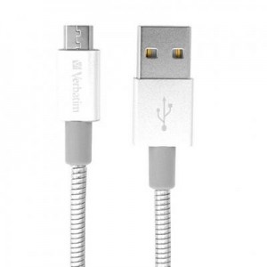 Огляд Дата кабель USB 2.0 AM to Micro 5P 1.0m silver Verbatim (48862): характеристики, відгуки, ціни.